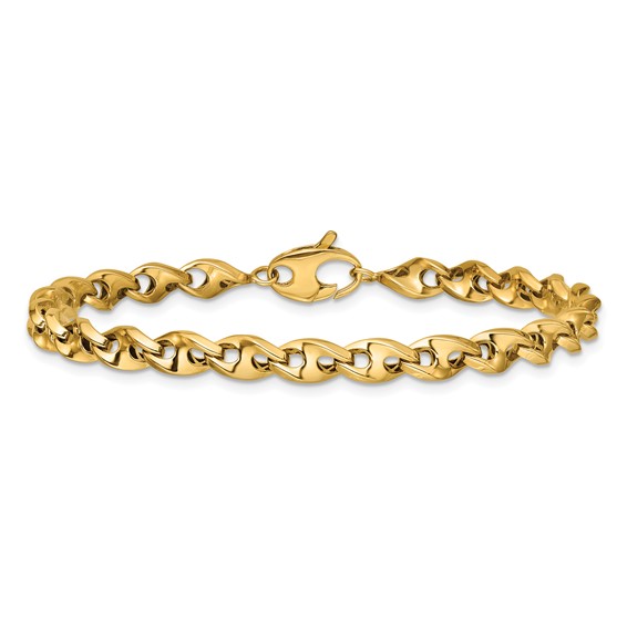 Leslie's 10K Polished Fancy Link Bracelet