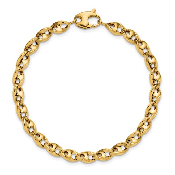 Leslie's 10K Polished Fancy Link Bracelet