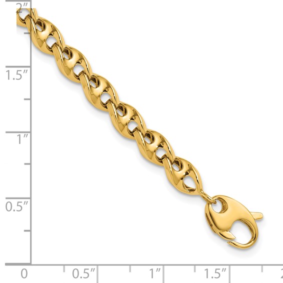 Leslie's 10K Polished Fancy Link Bracelet