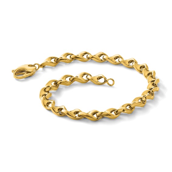 Leslie's 10K Polished Fancy Link Bracelet