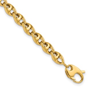 Leslie's 10K Polished Fancy Link Bracelet