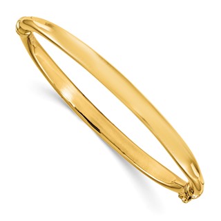 Leslie's 10K Polished Hinged Bangle