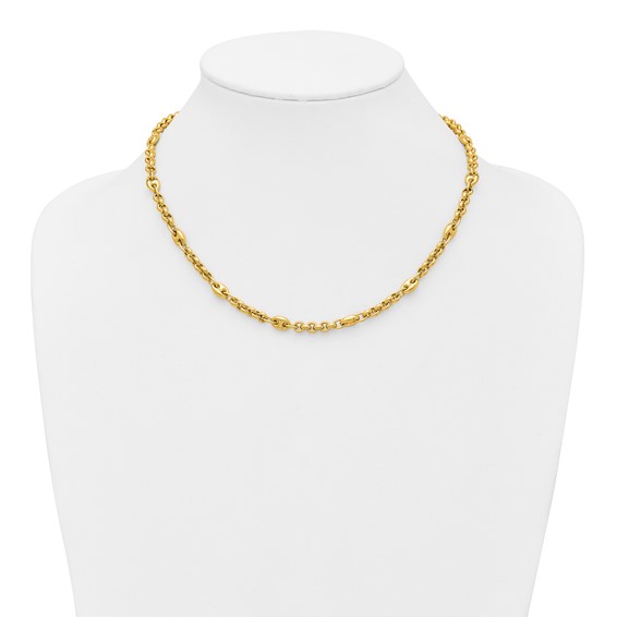 Leslie's 10K Polished Fancy Link Necklace