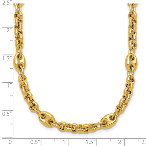 Leslie's 10K Polished Fancy Link Necklace