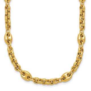 Leslie's 10K Polished Fancy Link Necklace