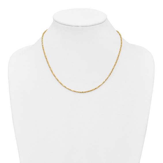 Leslie's 10K Polished Fancy Link Necklace