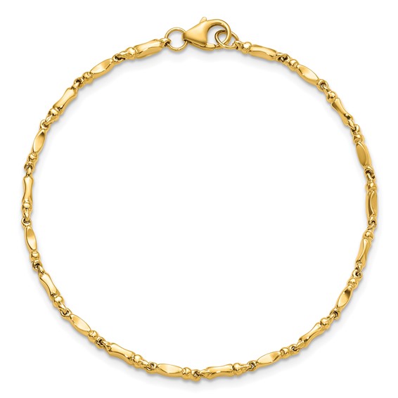 Leslie's 10K Polished Fancy Link Bracelet