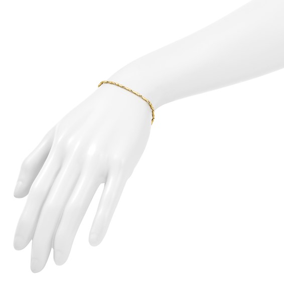 Leslie's 10K Polished Fancy Link Bracelet