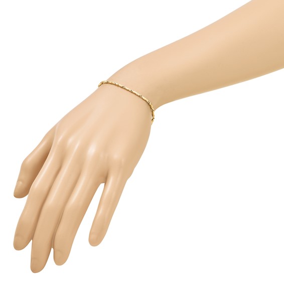 Leslie's 10K Polished Fancy Link Bracelet