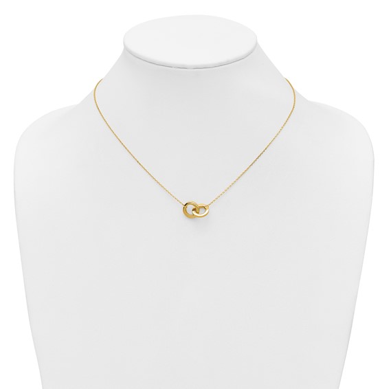 Leslie's 10K Polished Double Circle Necklace