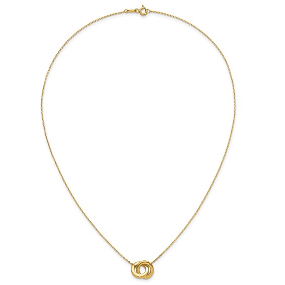 Leslie's 10K Polished Double Circle Necklace
