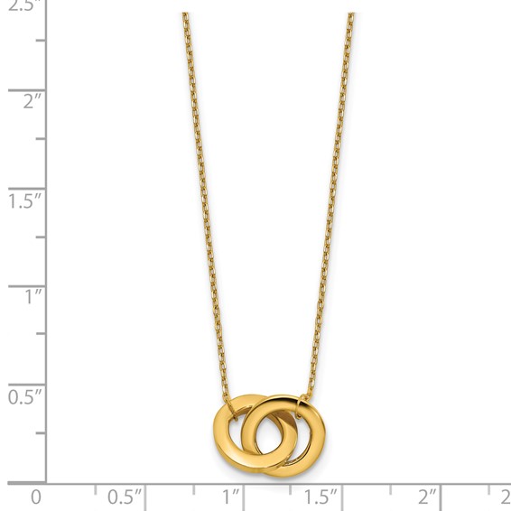 Leslie's 10K Polished Double Circle Necklace