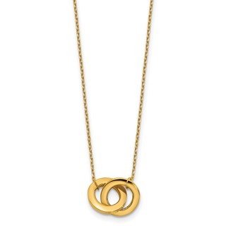 Leslie's 10K Polished Double Circle Necklace