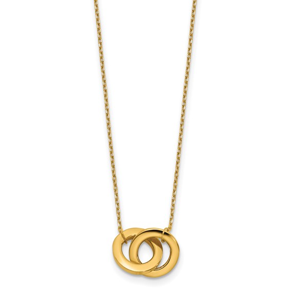 Leslie's 10K Polished Double Circle Necklace
