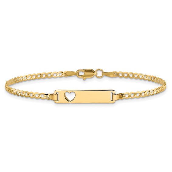 10k Flat Curb Link ID Bracelet