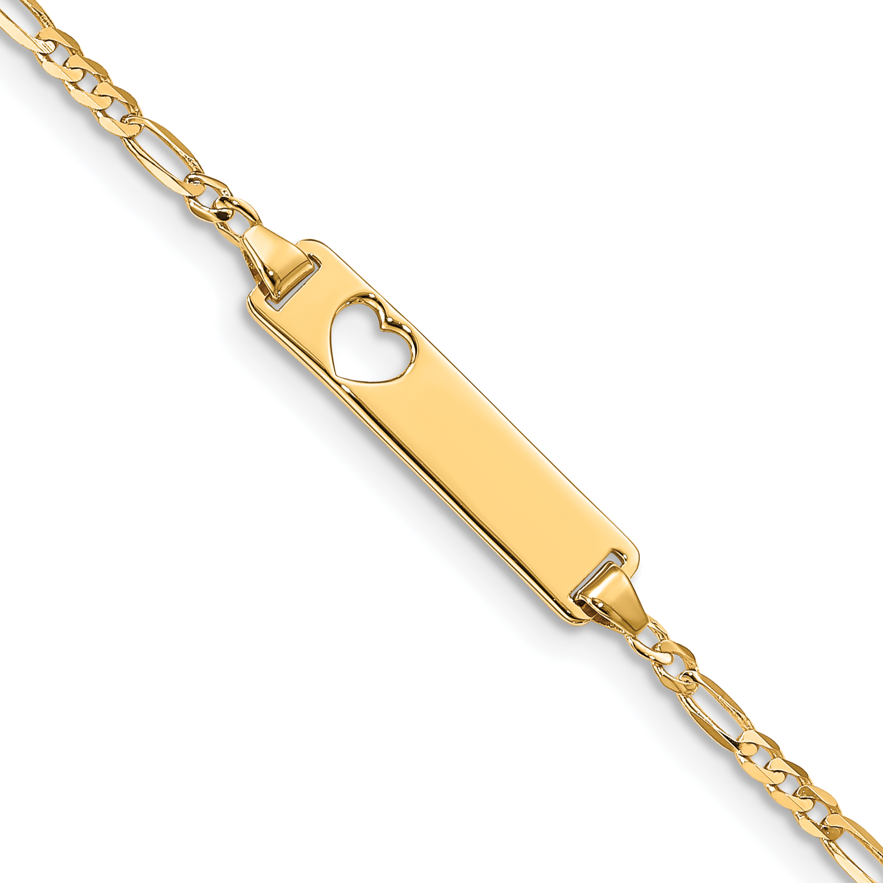 10k Figaro Link ID Bracelet (10LID7-7)