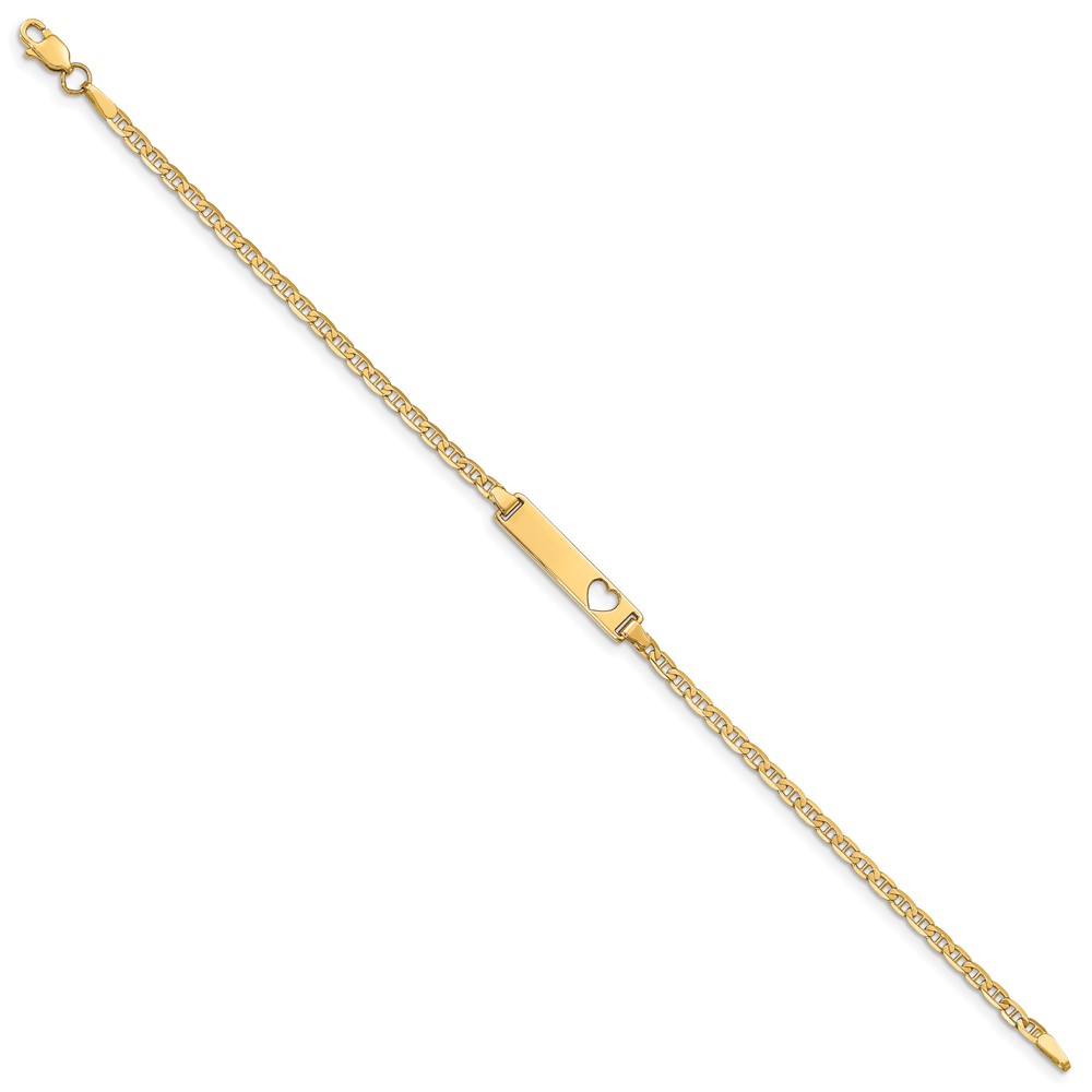 10k Flat Anchor Link ID Bracelet (10LID9-8)