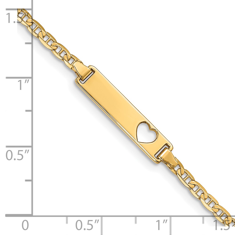 10k Flat Anchor Link ID Bracelet (10LID9-8)