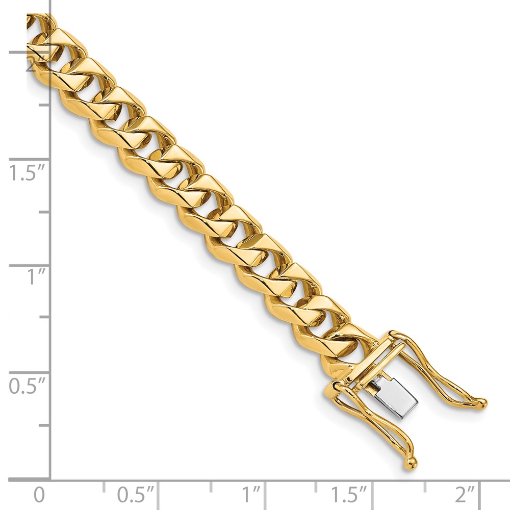 10k 7mm Hand-polished Traditional Link Bracelet (10LK117-8)