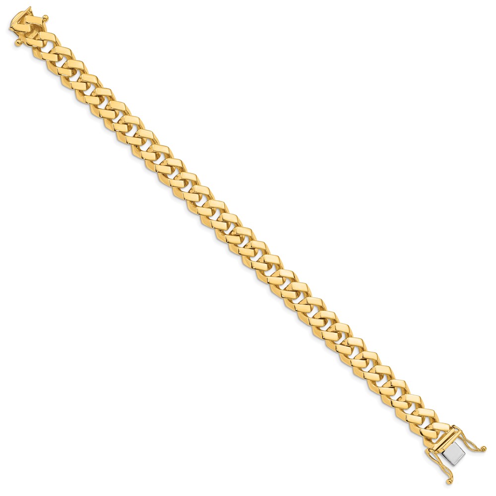 10k 10mm Hand-polished Fancy Link Bracelet (10LK158-9)