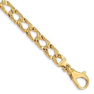 10k 8.6mm Hand Polished Fancy Link Chain (Per Inch)