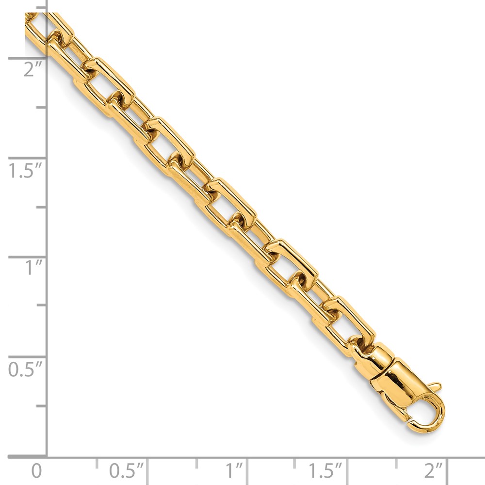 10k 5mm Hand-polished Fancy Link Bracelet (10LK436-8)