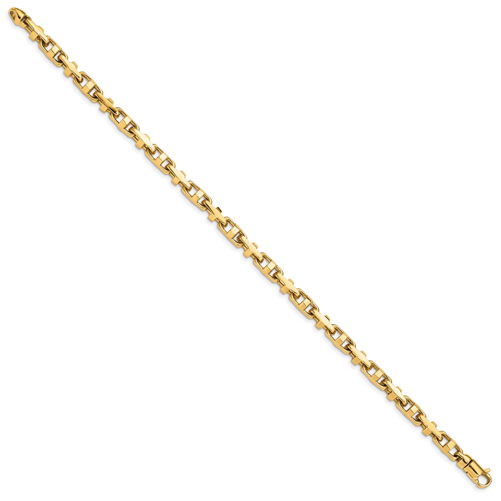 10k 5mm Hand-polished Fancy Link Bracelet (10LK452-8.75)