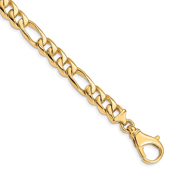 10k 8.5mm Hand Polished Fancy Link Chain (Per Inch)