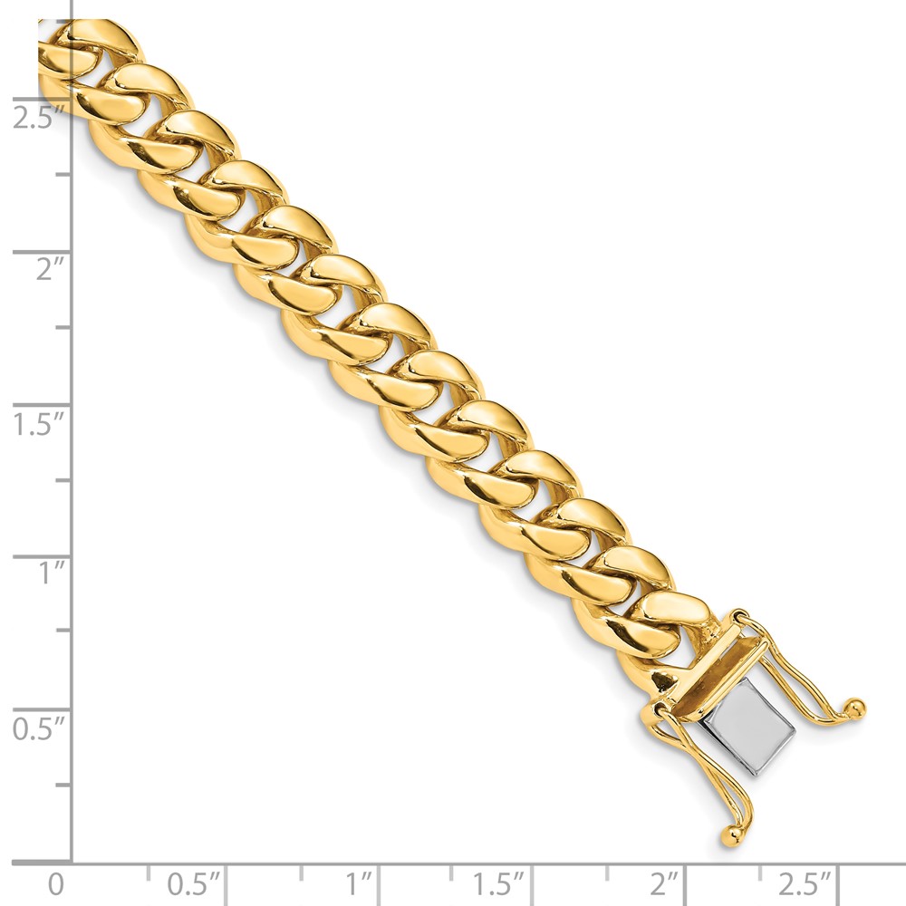 10k 8.7mm Hand-polished Miami Cuban Chain Link Bracelet (10LK587-8.25)