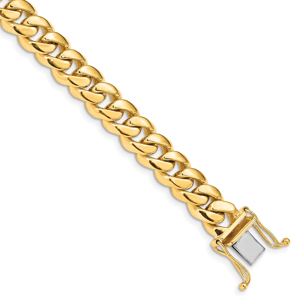 10k 8.7mm Hand-polished Miami Cuban Chain Link Bracelet (10LK587-8.25)