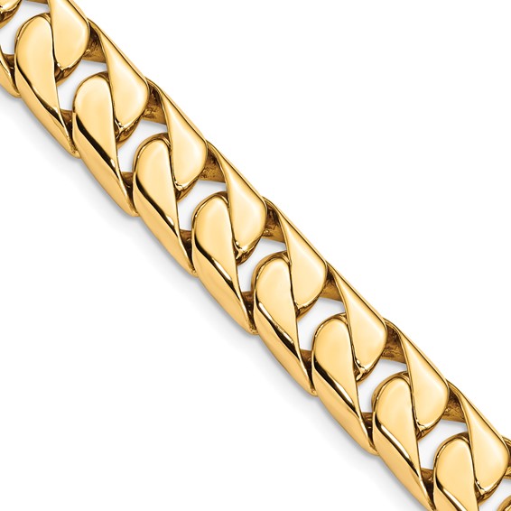 10k 10.20mm Hand-polished Long Link Half Round Curb Chain (Per Inch)