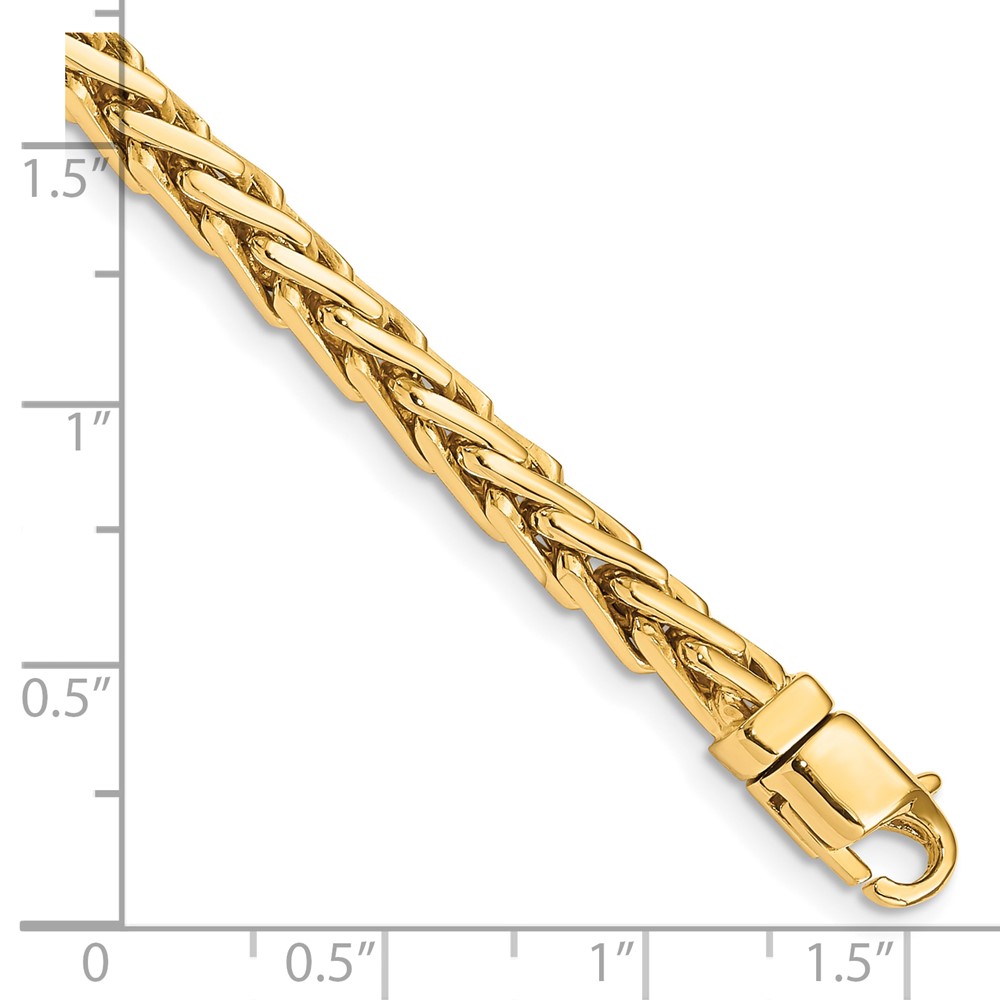 10k 4.4mm Hand-polished Flat-Edged Woven Link Bracelet (10LK754-8.75)