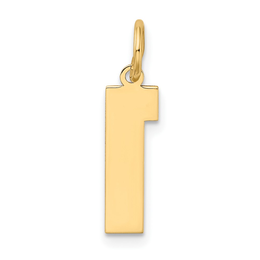 10k Medium Satin Number 1 Charm (10LSM01)