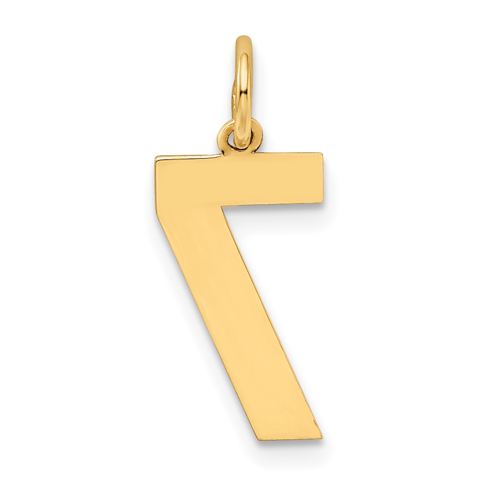 10k Medium Satin Number 7 Charm (10LSM07)
