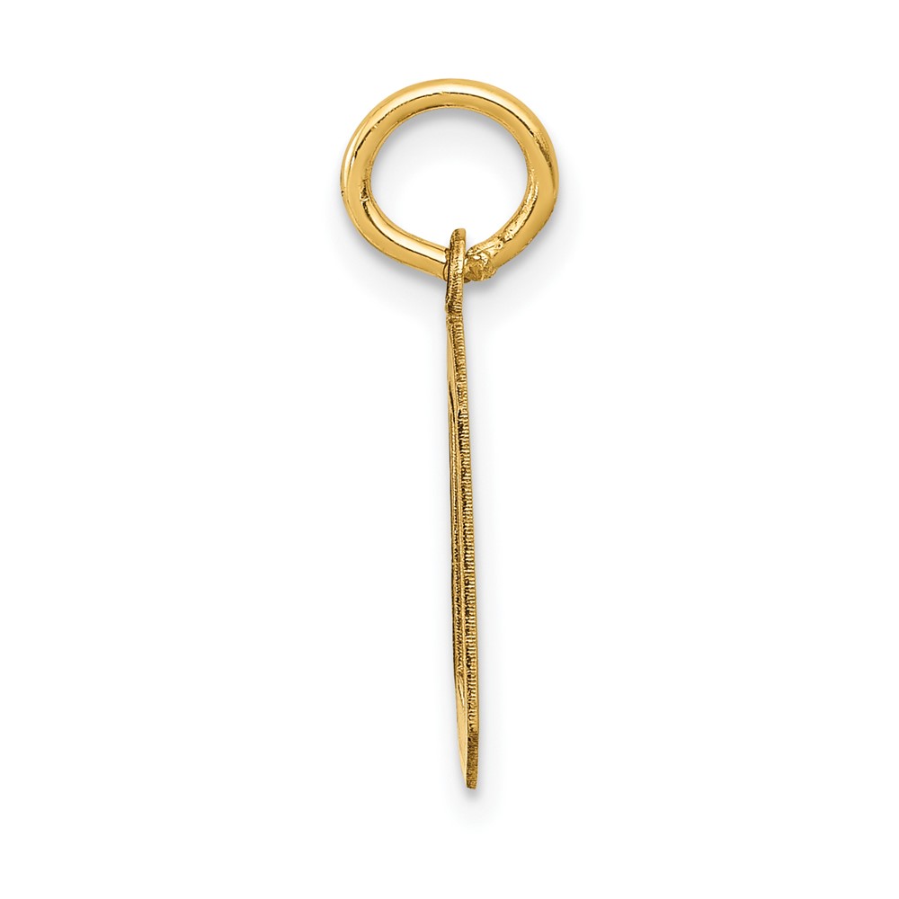 10k Small Satin Number 0 Charm (10LSS00)