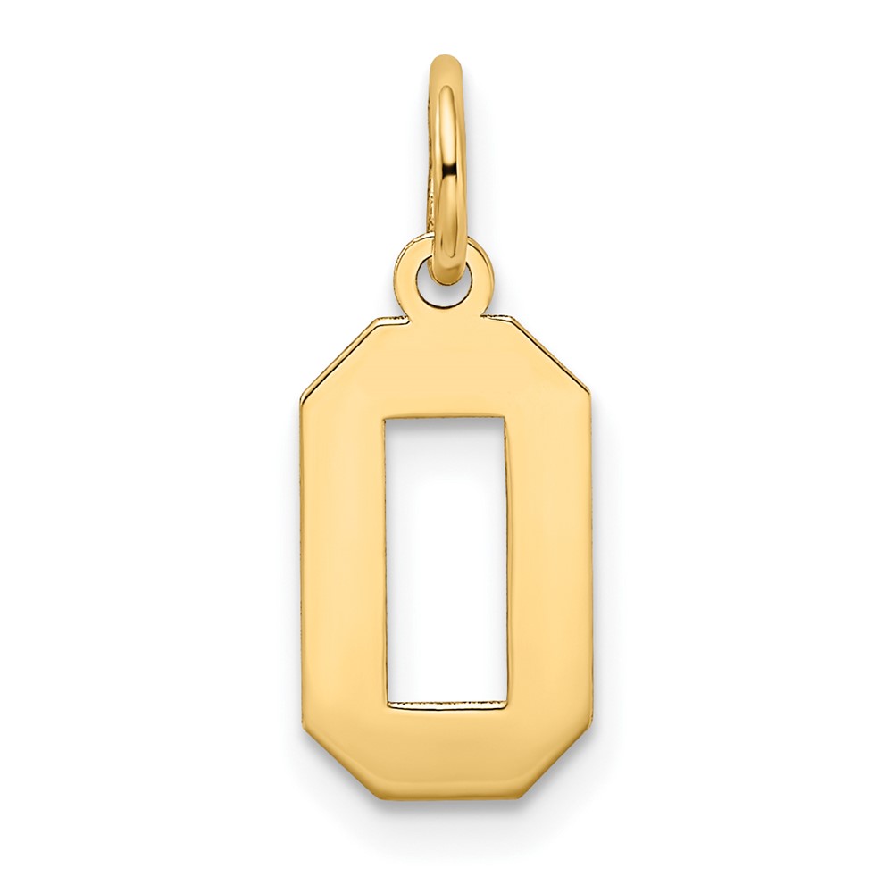 10k Small Satin Number 0 Charm (10LSS00)