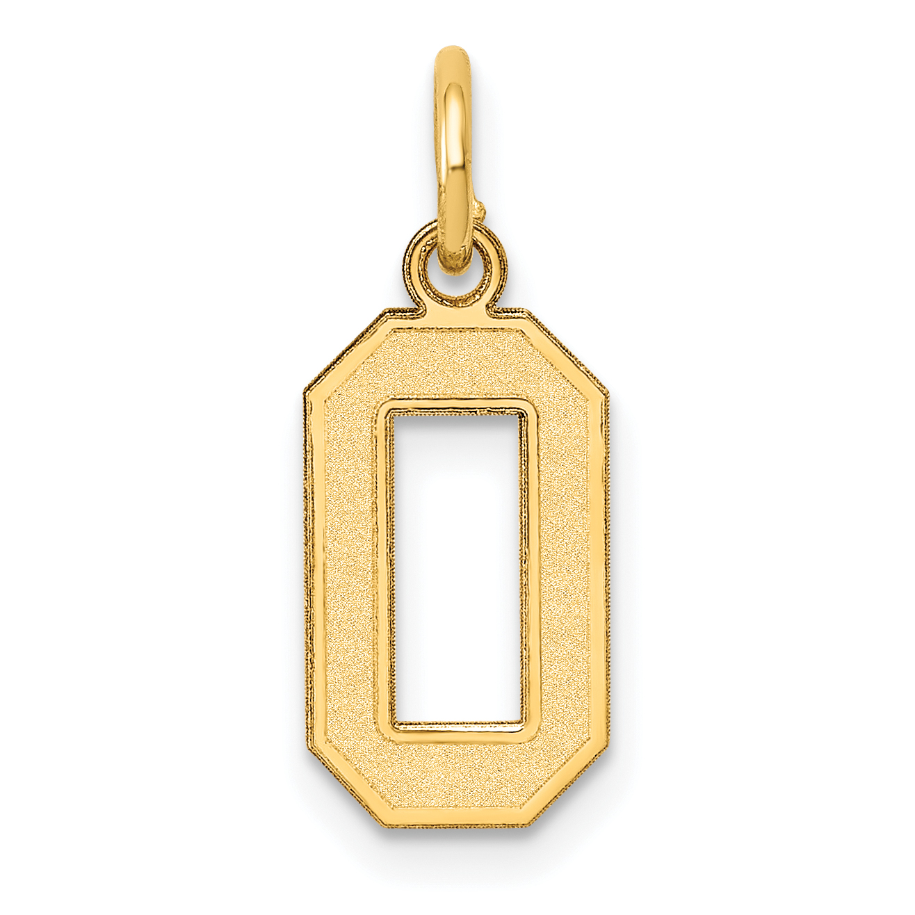 10k Small Satin Number 0 Charm (10LSS00)