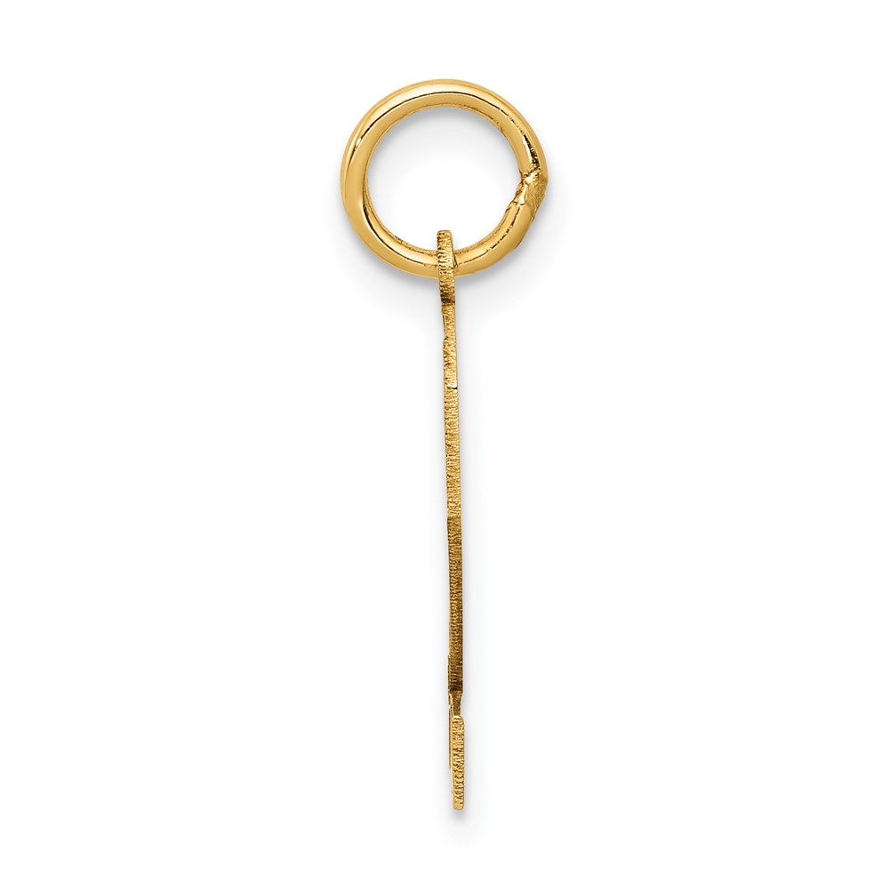 10k Small Satin Number 2 Charm (10LSS02)
