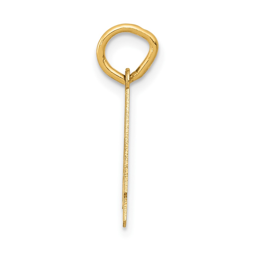 10k Small Satin Number 4 Charm (10LSS04)