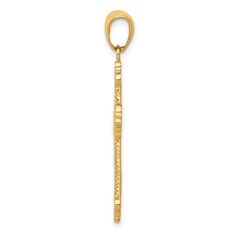 10k Fleur De Lis Cross Charm (10M1386)