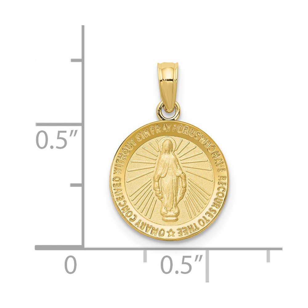 10k Miraculous Medal Pendant (10M1436)