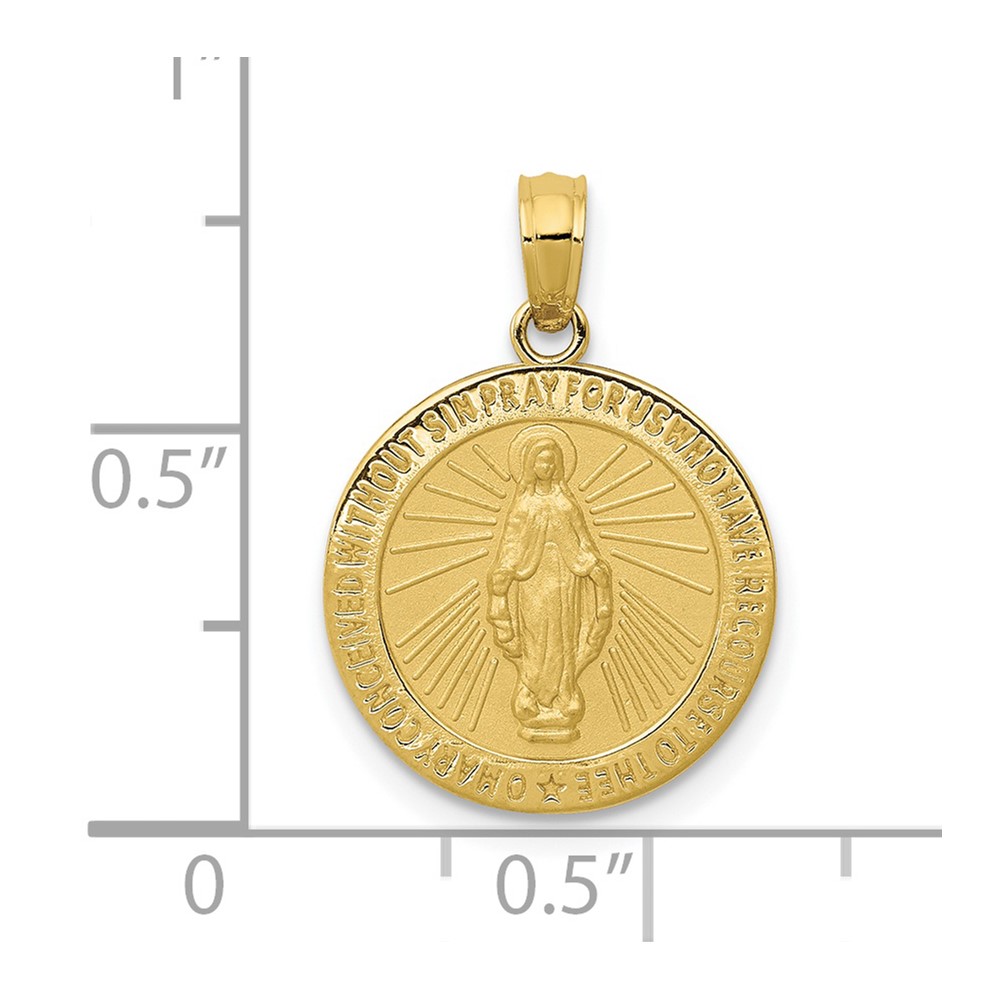 10k Miraculous Medal Pendant (10M1437)