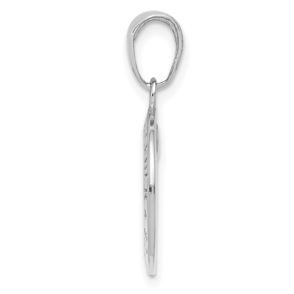 10k White Gold Saint Christopher Medal Charm (10M1454W)