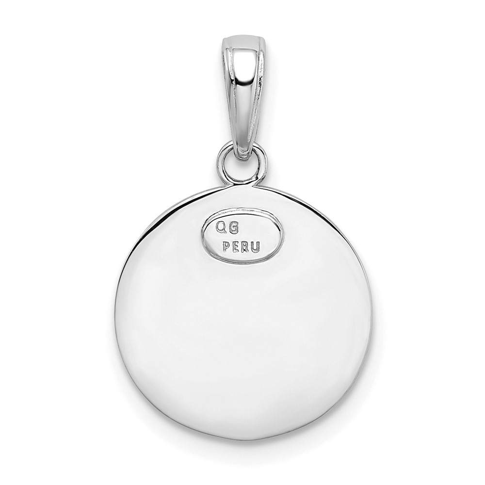 10k White Gold Saint Christopher Medal Charm (10M1454W)