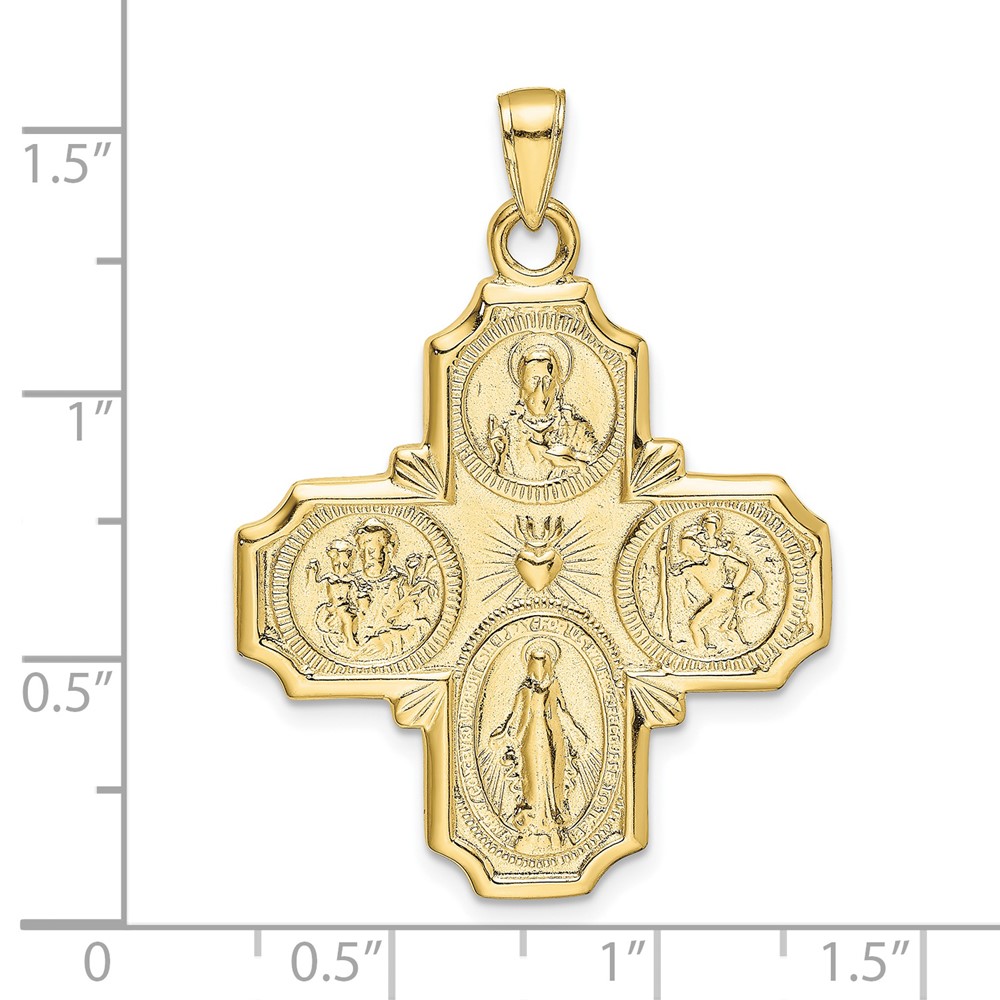 10k Four-Way Medal Pendant (10M1458)