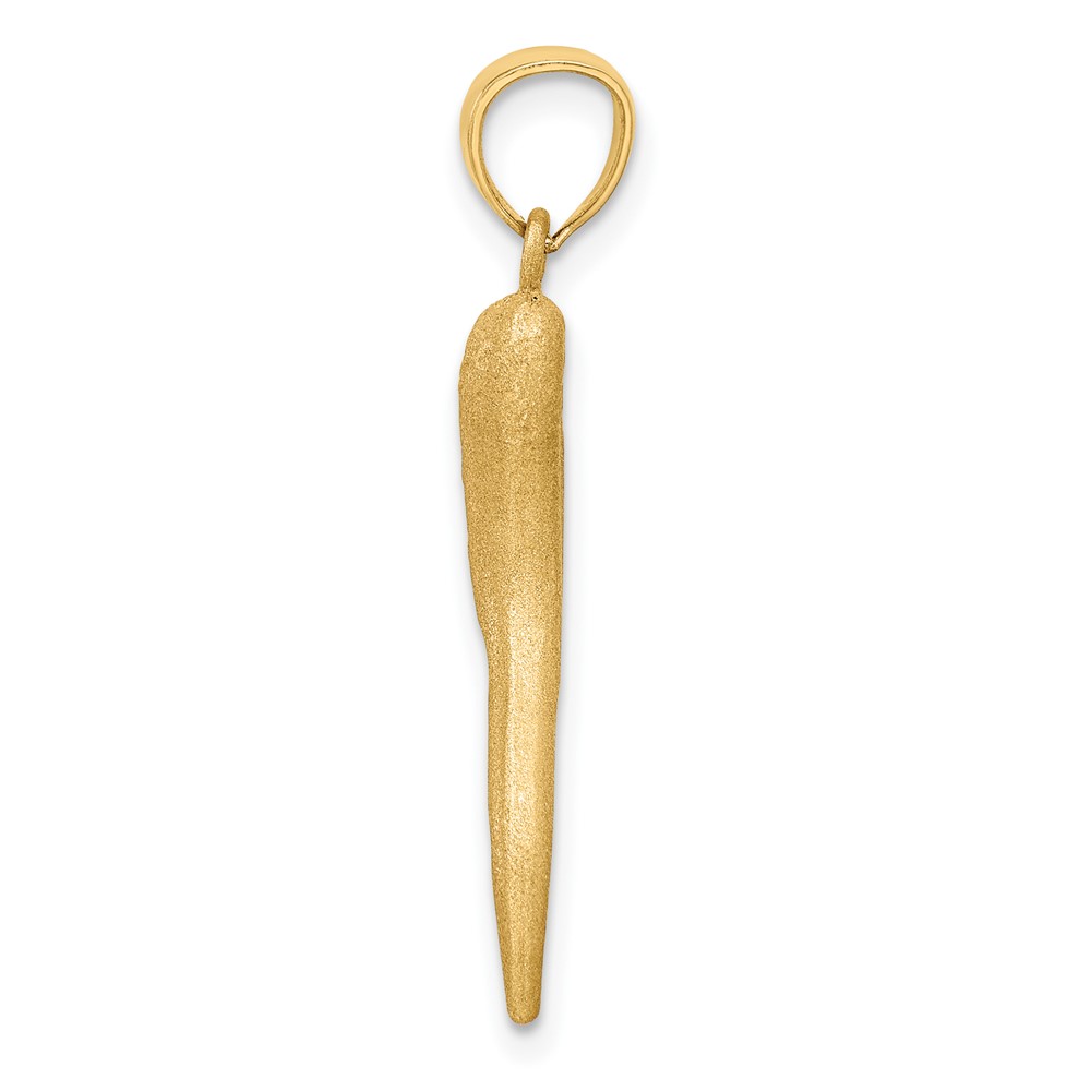 10k Solid D/C Italian Horn Charm (10M2711)