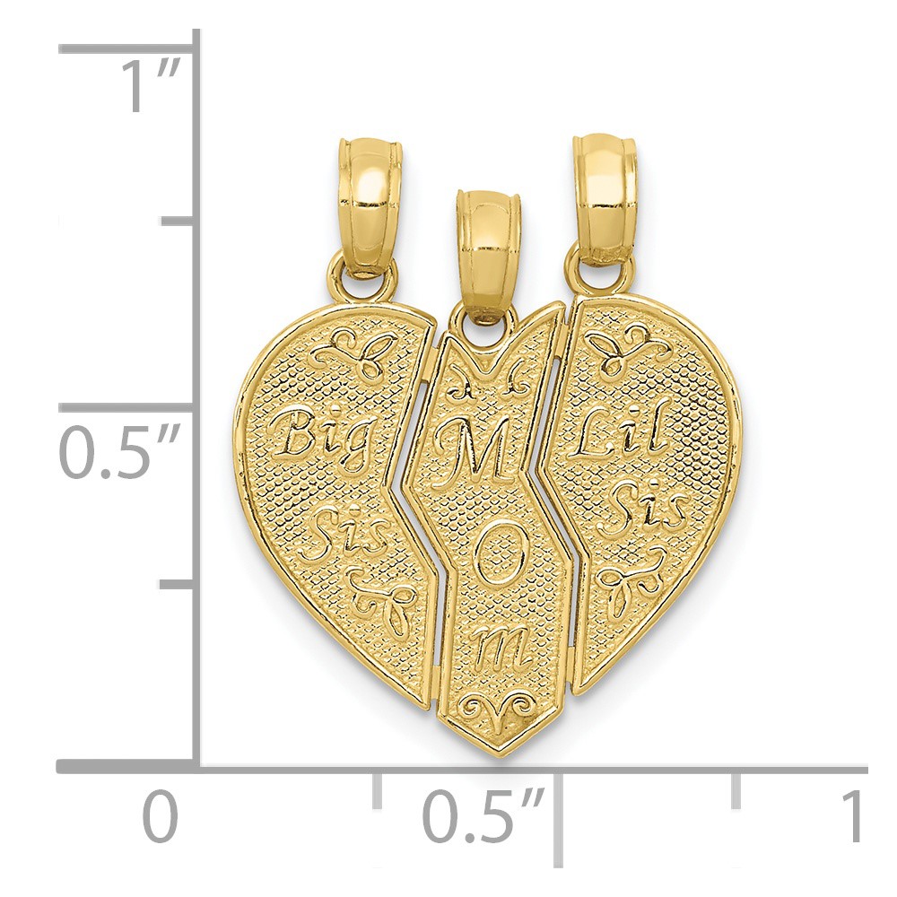 10K Break-Apart BIG SIS, MOM, LIl SIS Charm (10M298A)