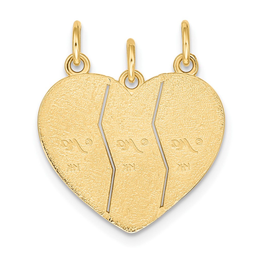 10k 3 piece Break-apart Big Sis, Sis & Lil Sis Charm (10M310)