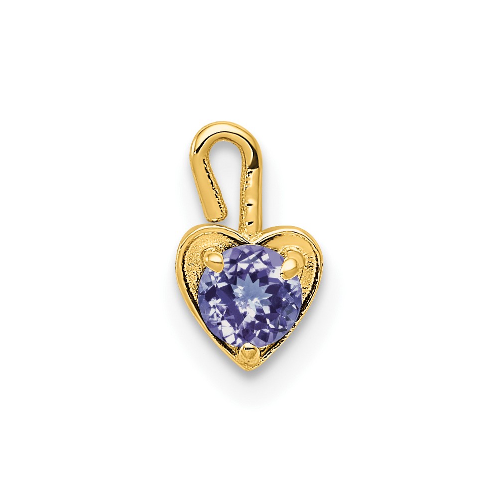 10ky June Synthetic Birthstone Heart Charm (10M349)