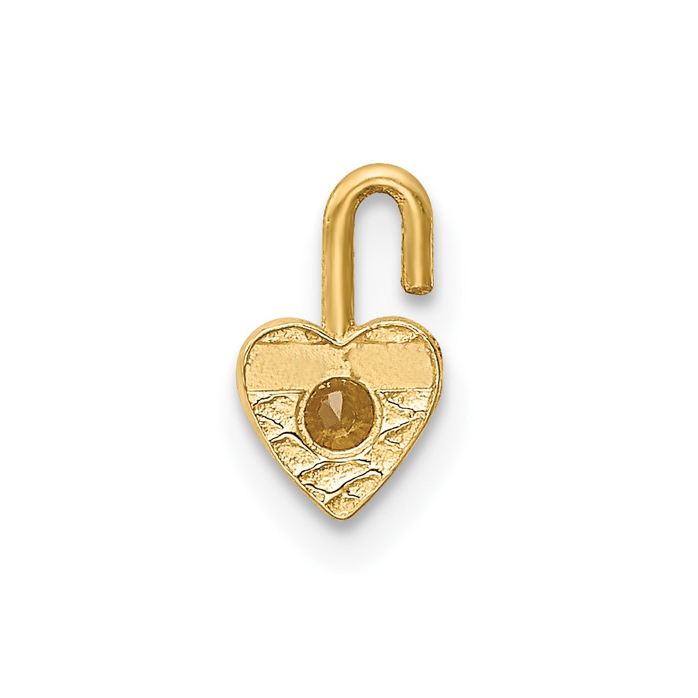 10ky November Synthetic Birthstone Heart Charm (10M351)
